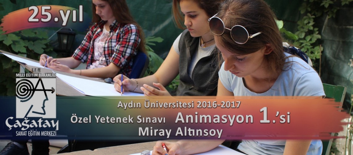 Aydın Üniversitesi Özel Yetenek Sınavları Animasyon Birincisi Miray Altınsoy