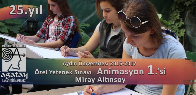 Aydın Üniversitesi Özel Yetenek Sınavları Animasyon Birincisi Miray Altınsoy
